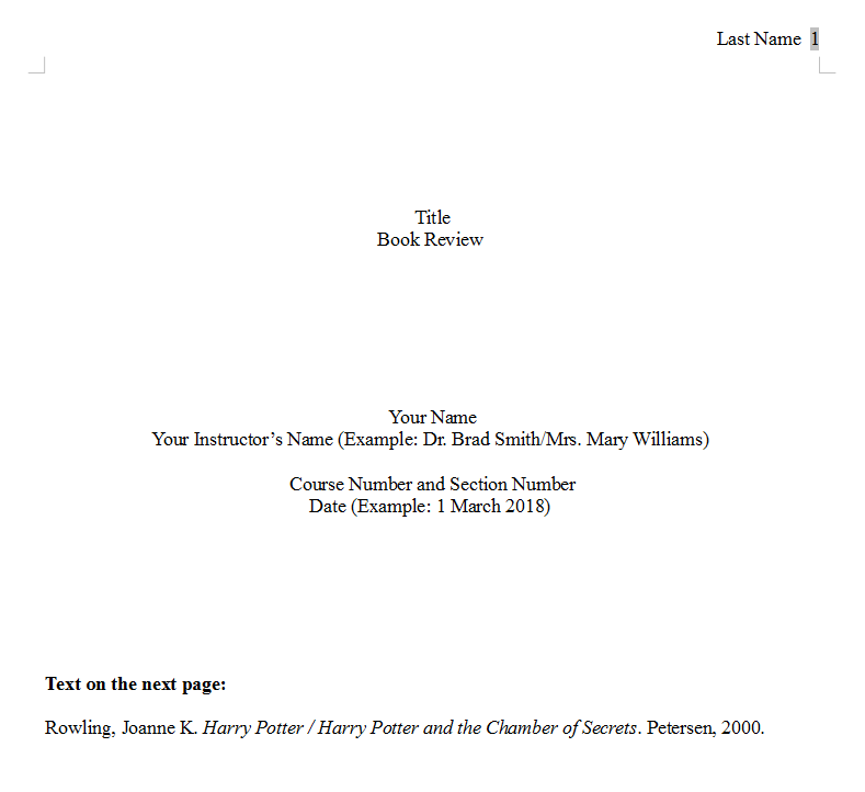 what should the title page in apa style formatting contain