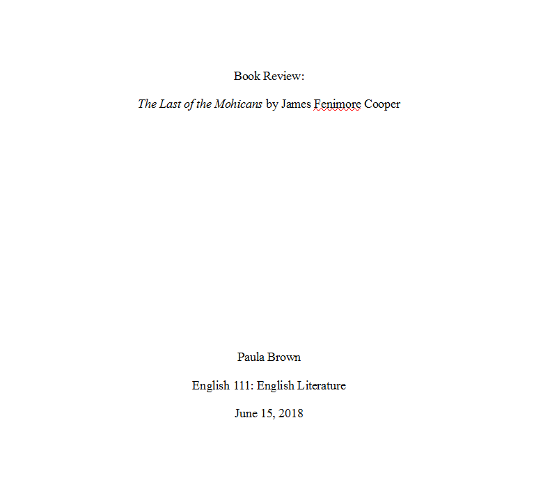 title page for article review apa style